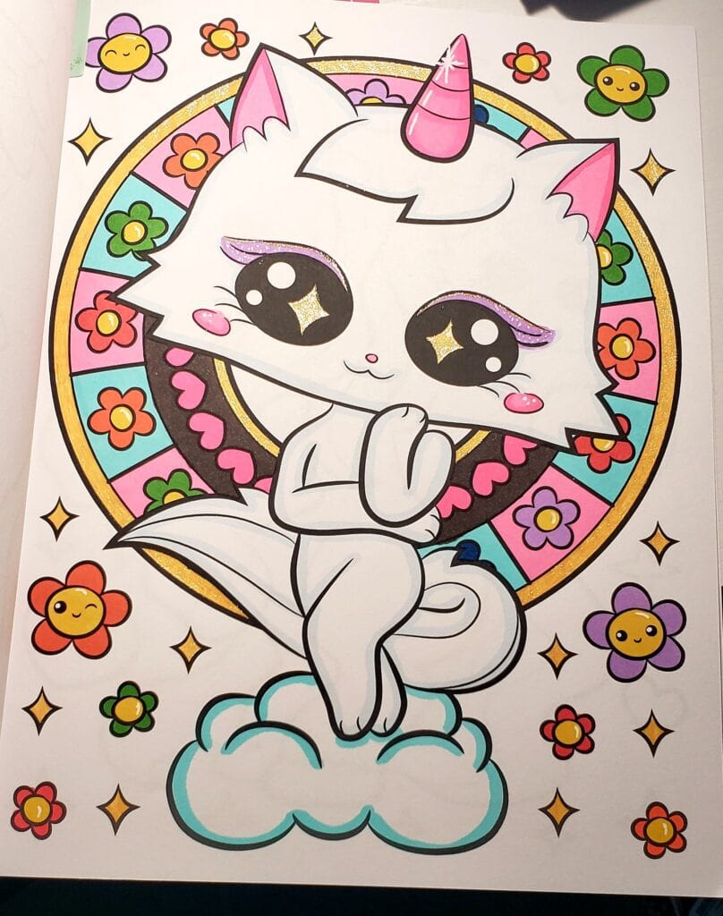a page from unicat coloring book.