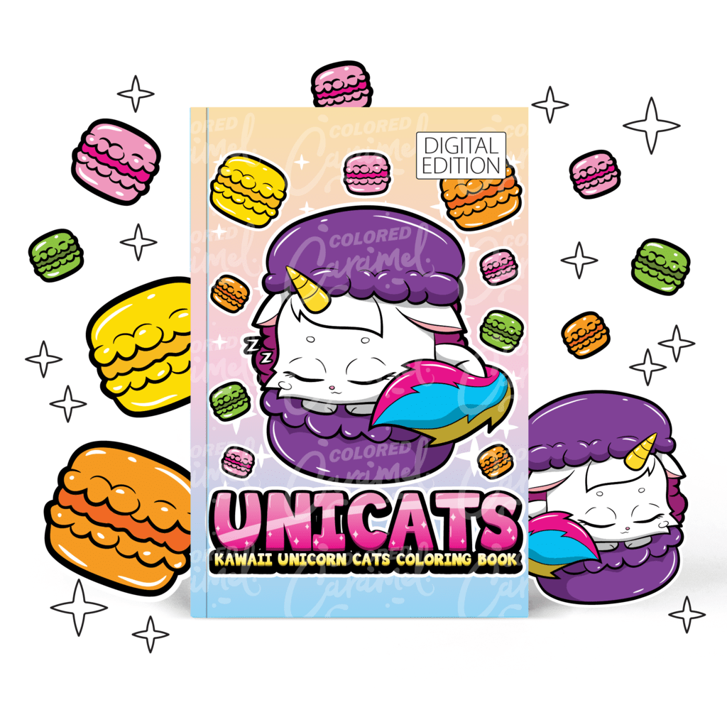 Unicats Kawaii Coloring Book