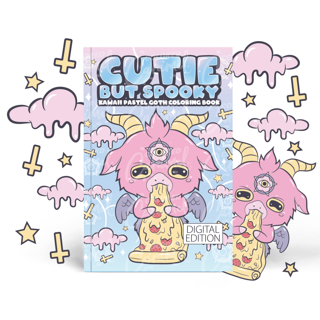Kawaii Pastel Goth Coloring Book: Cutie But Spooky
