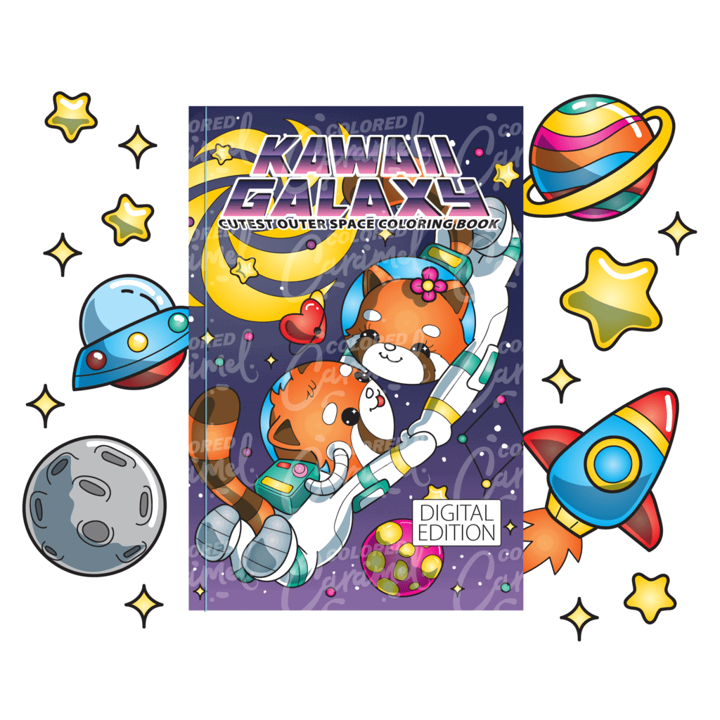 Kawaii Galaxy Cutest Outer Space Coloring Book