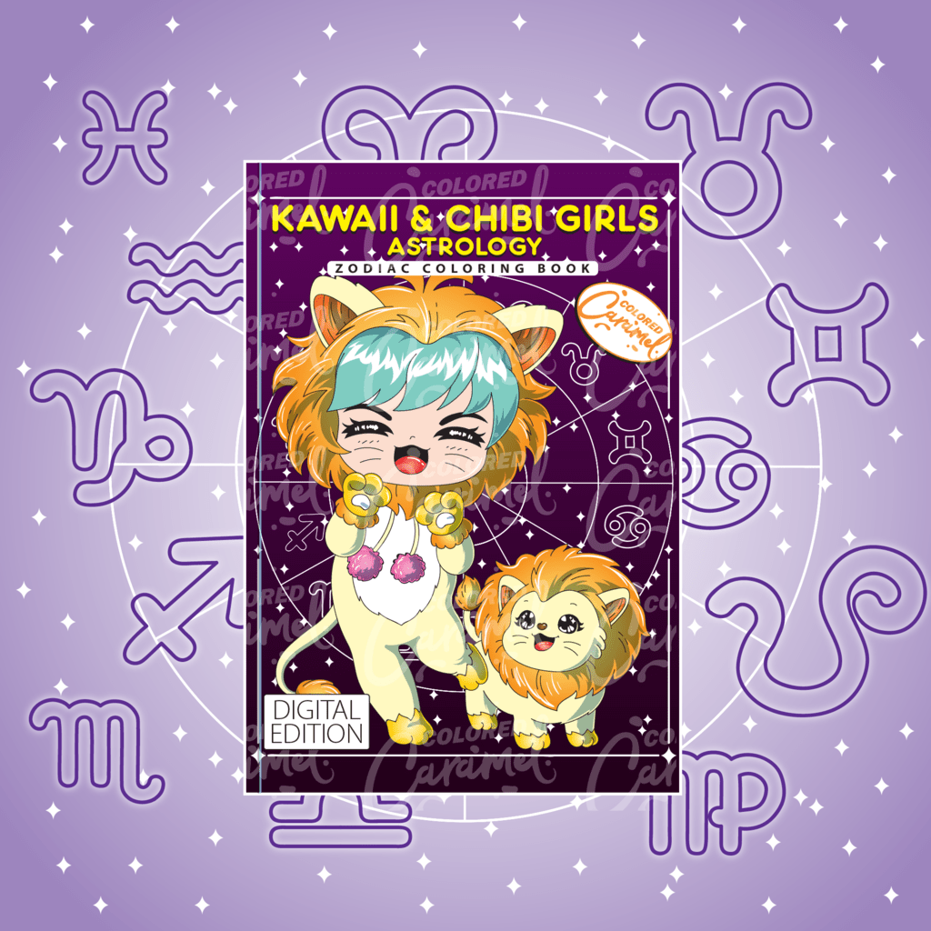 Kawaii & Chibi Girls Zodiac Astrology Coloring Book