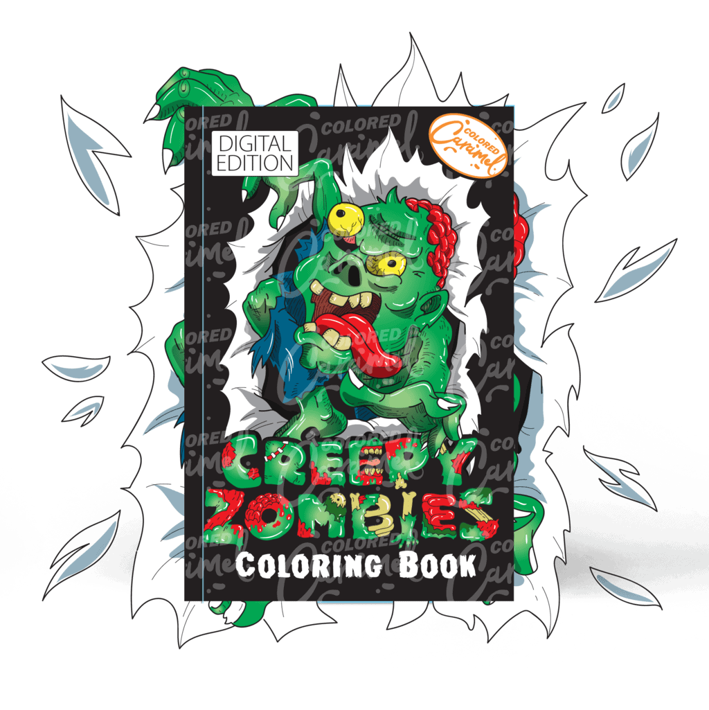 Creepy Zombies Coloring Book