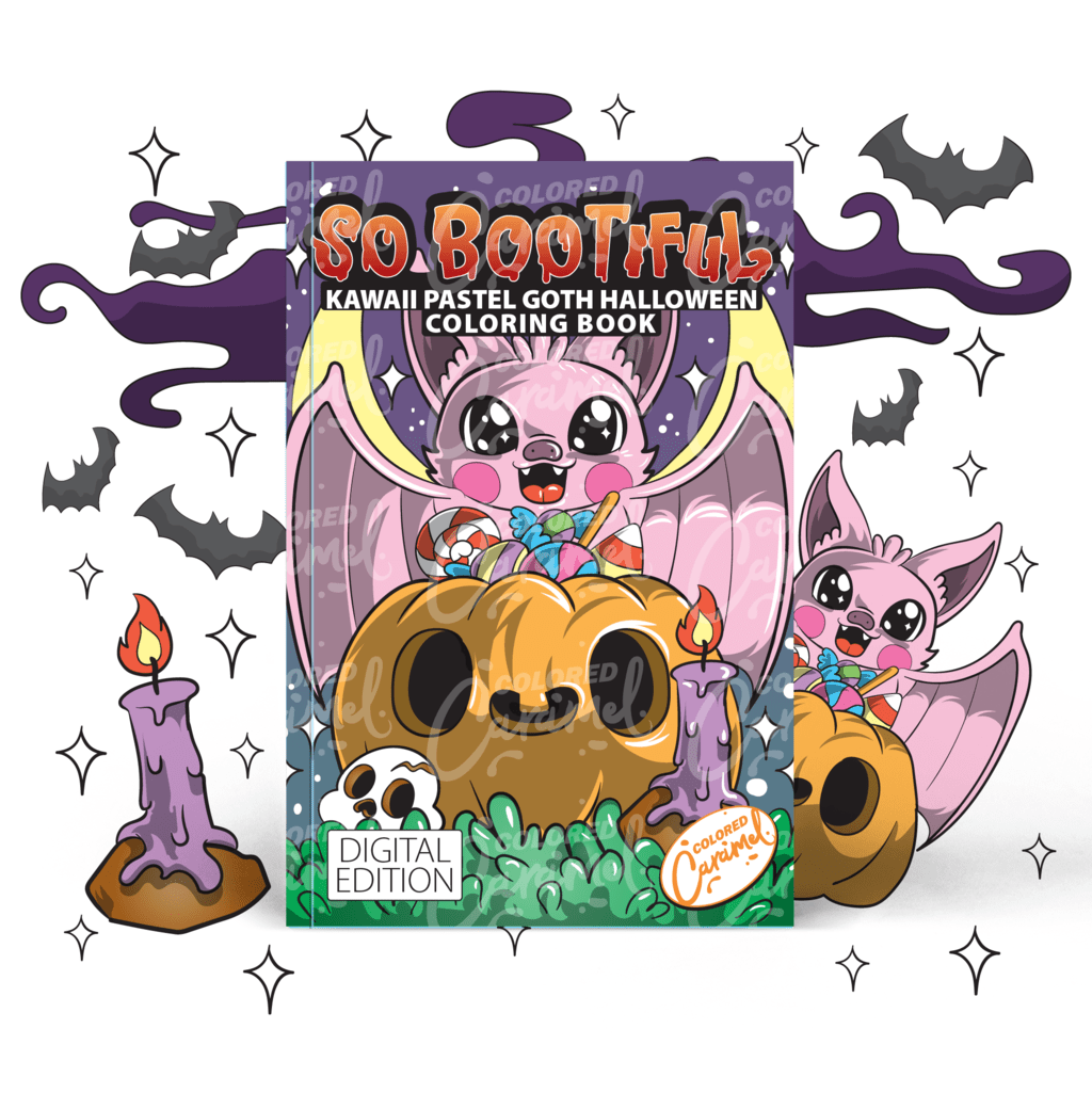 So Bootiful: Kawaii Pastel Goth Halloween Coloring Book