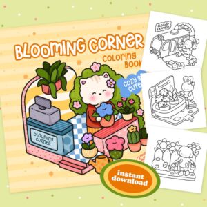 Blooming Corner: Cozy & Cute Coloring Book