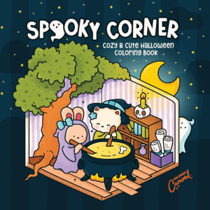 Spooky Corner: Cozy & Cute Halloween Coloring Book - Digital