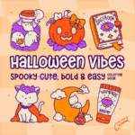 Halloween Vibes: Spooky Cute, Bold & Easy Coloring Book - Digital