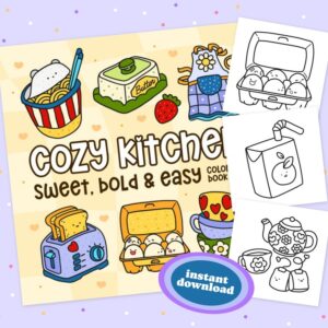 Cozy Kitchen: Sweet, Bold & Easy Coloring Book
