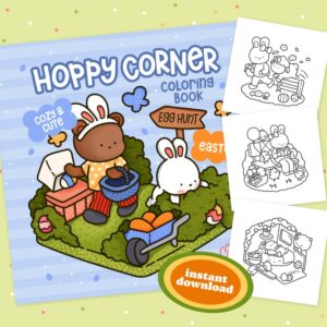 Hoppy Days: Cute, Bold & Easy Easter Coloring Book