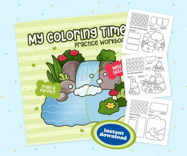 My Coloring Time Practice Workbook : Train & Perfect Your Skills