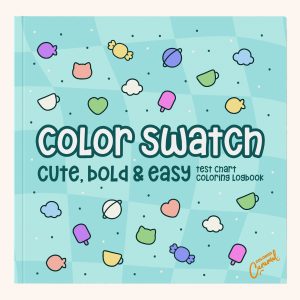 Color Swatch: Cute, Bold & Easy Test Chart Coloring Book, coloring book cover