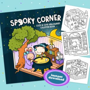 Spooky Corner: Cozy & Cute Halloween Coloring Book