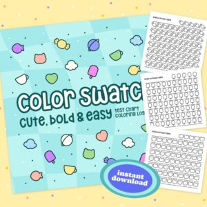 Color Swatch: Cute, Bold & Easy Test Chart Coloring Book