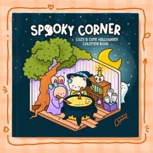 Spooky Corner: Cozy & Cute Halloween Coloring Book