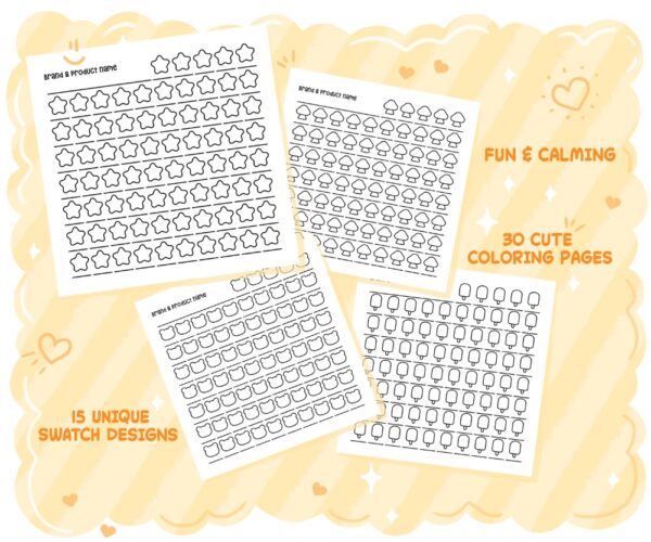Color Swatch: Cute, Bold & Easy Test Chart Coloring Book - Image 3