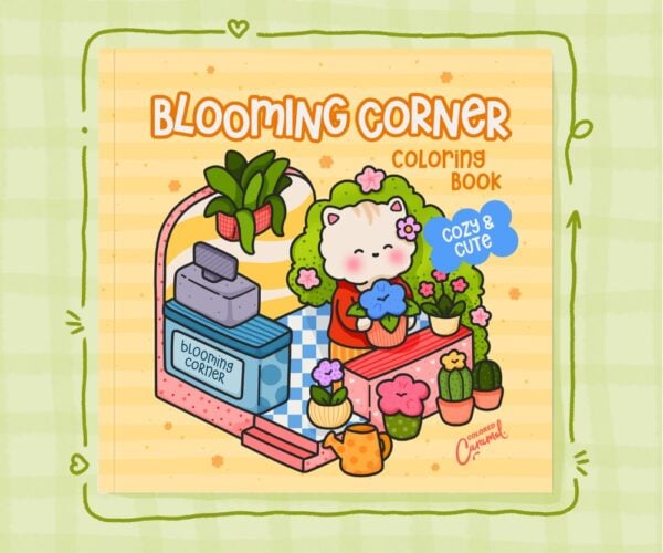 Blooming Corner: Cozy & Cute Coloring Book