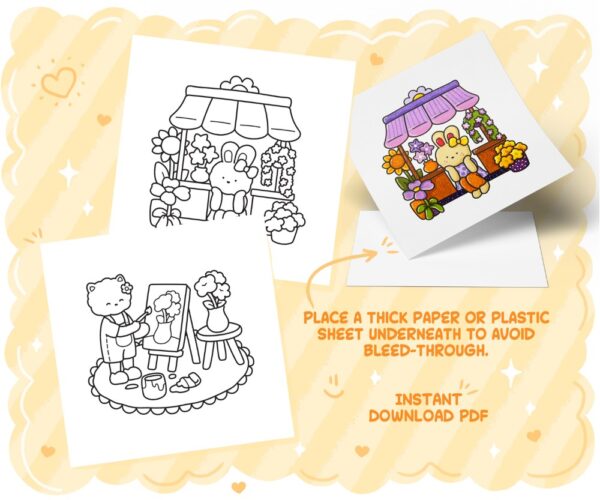Blooming Corner: Cozy & Cute Coloring Book - Image 2