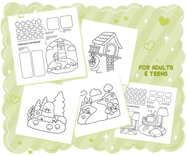 Practice Coloring Pages: Your Coloring Time Workbook to Train & Perfect Your Skills, coloring page preview 3