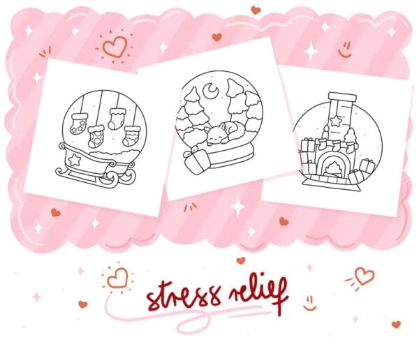 Magical Snow Globes: Cute & Festive, Cozy Christmas Coloring Book - Image 5