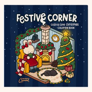 cozy and cute christmas coloring book