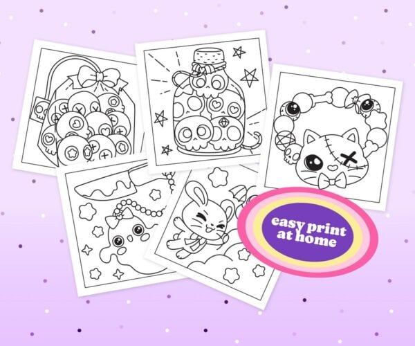 Creepy Cute: Bold & Easy Kawaii Pastel Goth Coloring Book - Image 5