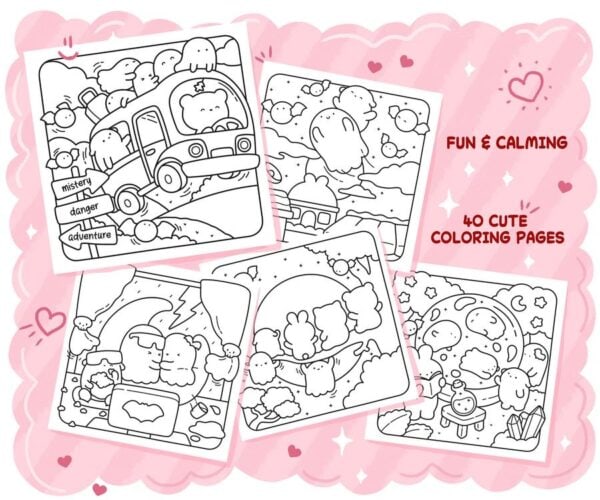Spooky Dreams: Cute Coloring Book - Image 3