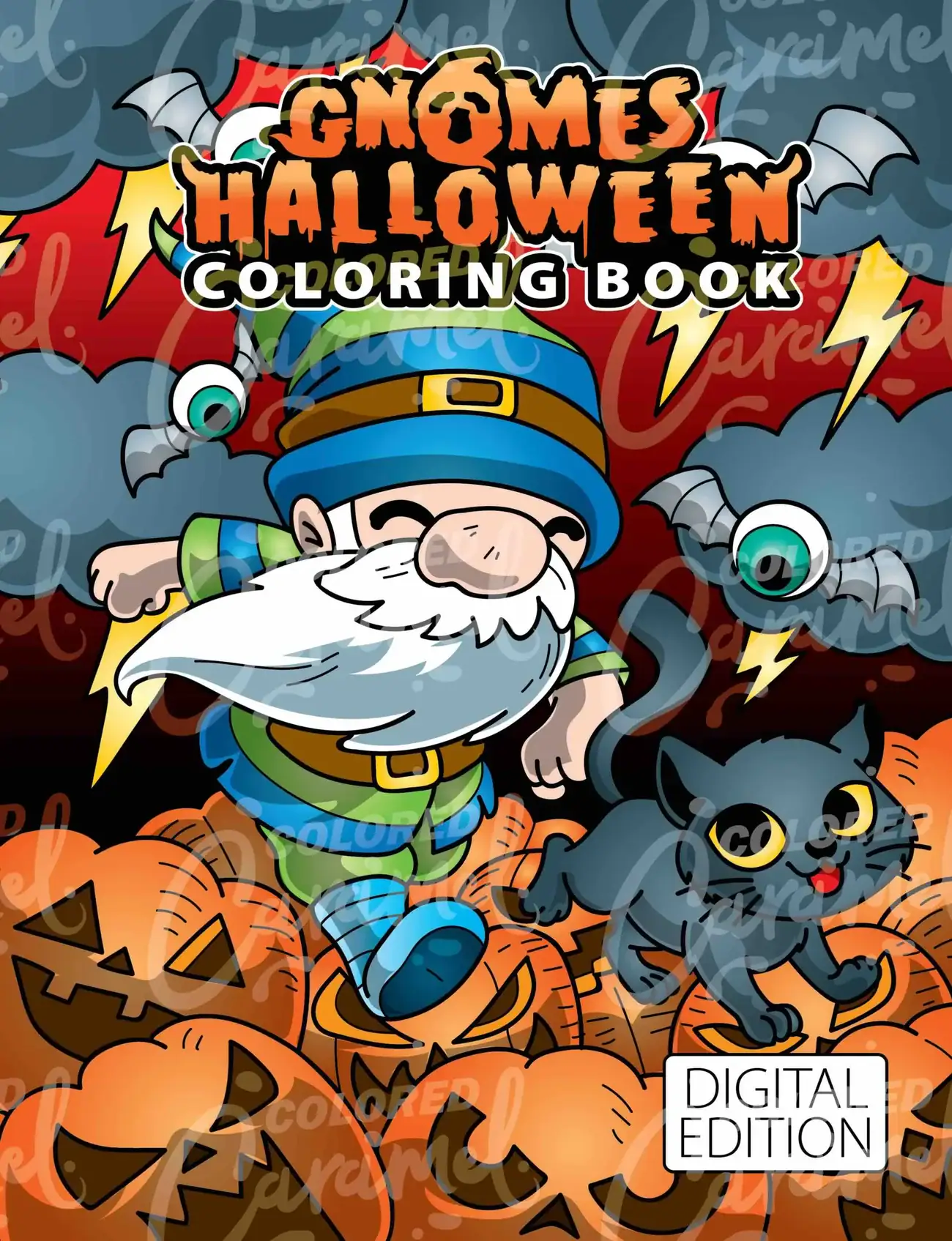 Halloween Gnomes Coloring Book