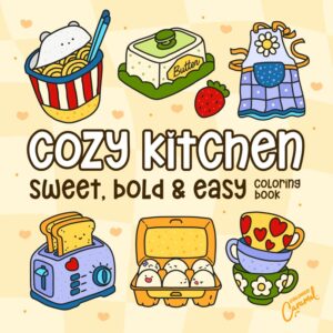 Cozy Kitchen: Sweet, Bold & Easy Coloring Book - Digital