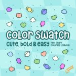 Color Swatch: Cute, Bold & Easy Test Chart Coloring Book - Digital