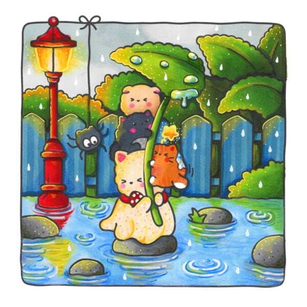 Spooky Cats: Cute & Cozy Coloring Book - Image 8