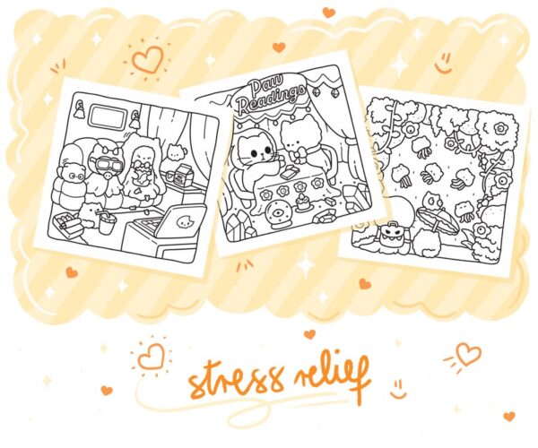 Spooky Cats: Cute & Cozy Coloring Book - Image 5