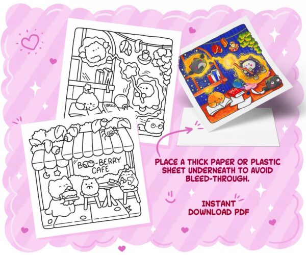 Spooky Cats: Cute & Cozy Coloring Book - Image 2