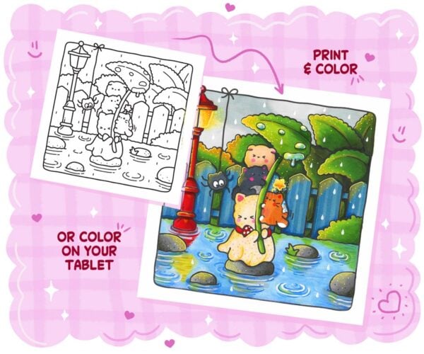 Spooky Cats: Cute & Cozy Coloring Book - Image 6
