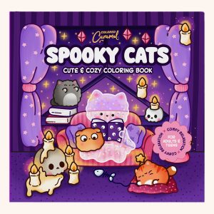 spooky cats coloring pages