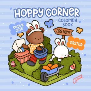 Hoppy Corner: Cozy & Cute Easter Coloring Book - Digital