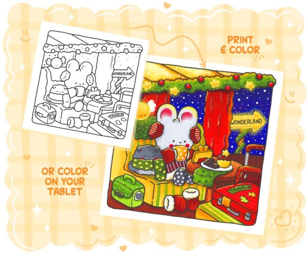 Festive Days Cozy Christmas Coloring Book: Comfy Relaxation for Adults and Teens, coloring page preview 5