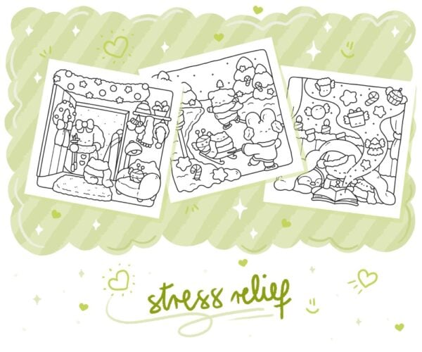 Festive Days Cozy Christmas Coloring Book: Comfy Relaxation for Adults and Teens, coloring page preview 4