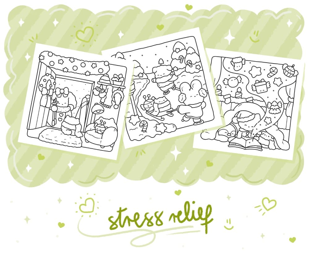 Festive Days Cozy Christmas Coloring Book: Comfy Relaxation for Adults and Teens - Image 5