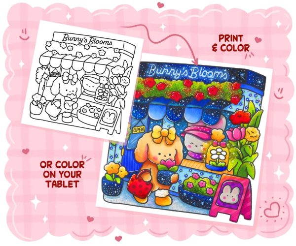 Sweet Days Cute & Cozy Coloring Book: Comfy Relaxation for Adults and Teens, coloring page preview 5