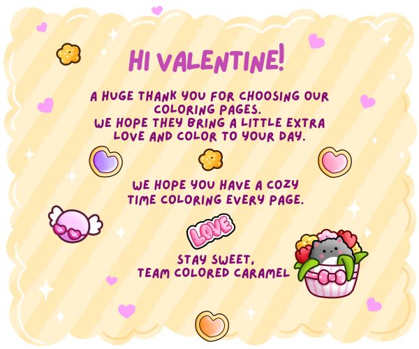 Valentine's Day Coloring Pages Cozy Love with Adorable Hand-Drawn Comfy Illustrations, coloring page preview 3