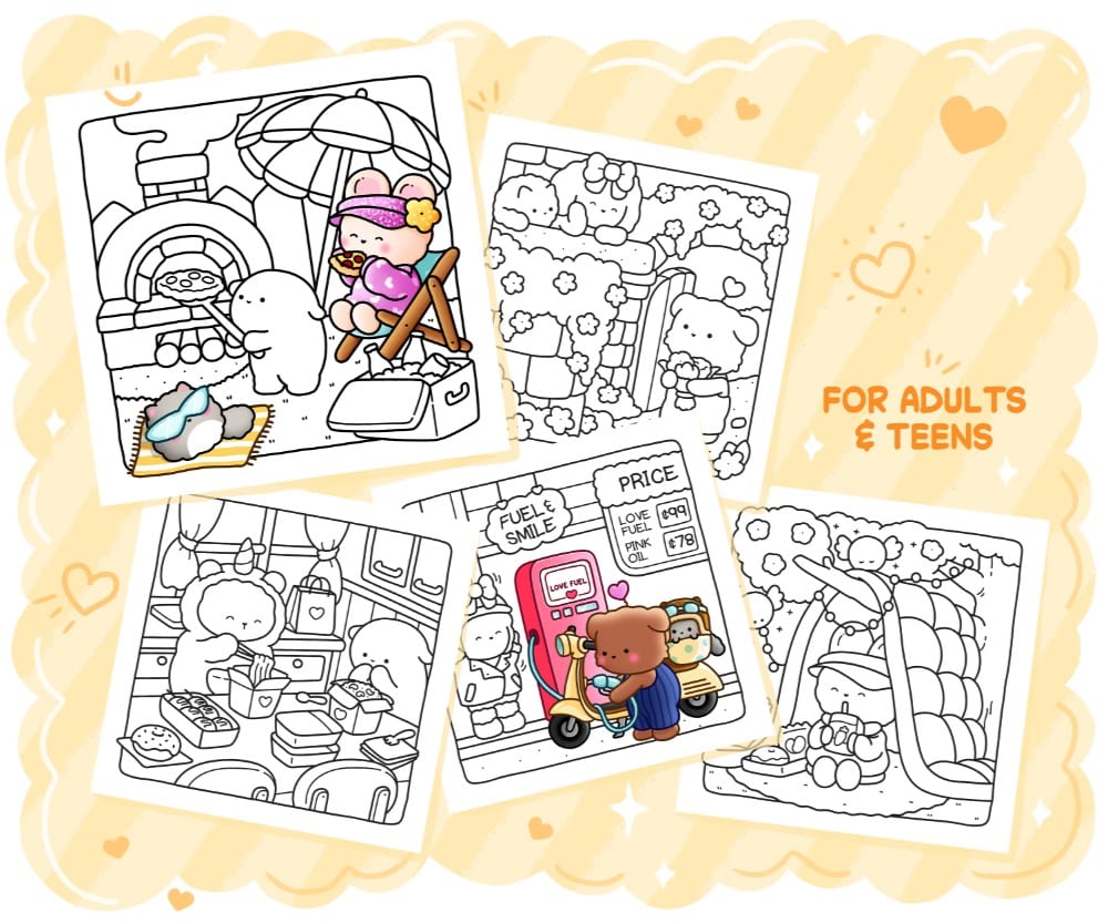 Pretty Cozy : Livre de coloriage Hygge - Relaxation confortable pour les adultes et les adolescents – Image 4