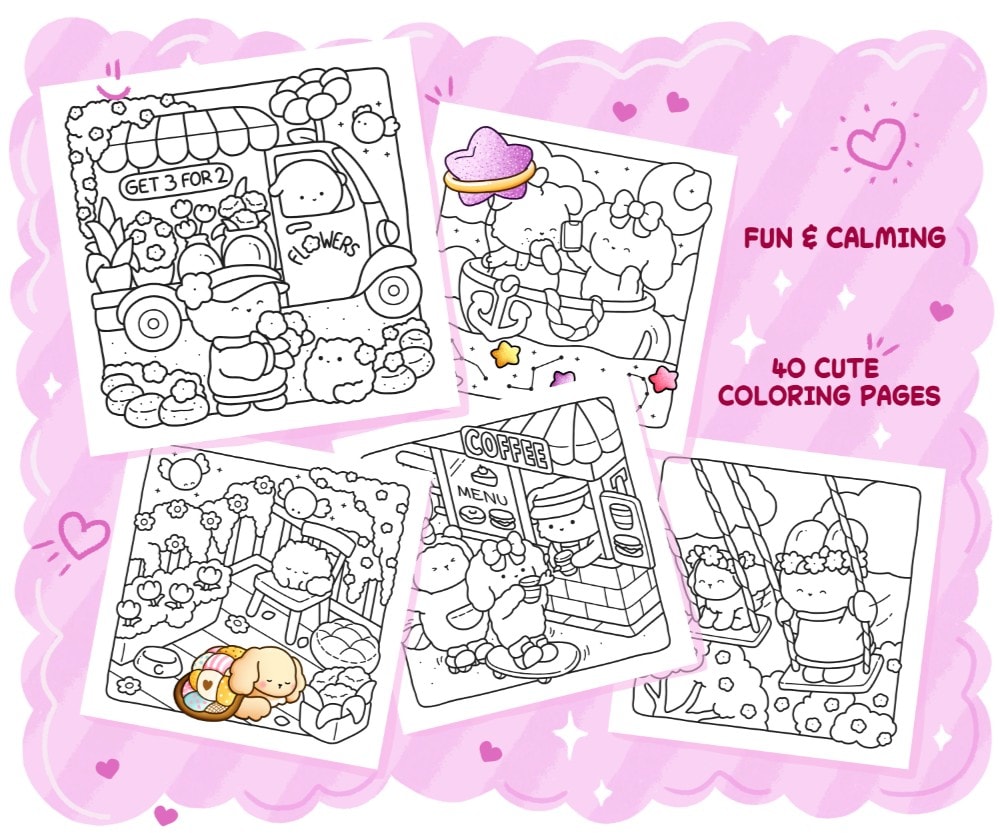 Pretty Cozy : Livre de coloriage Hygge - Relaxation confortable pour les adultes et les adolescents – Image 3